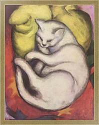 Постер Марк Франц (Marc Franz) Кот на желтой подушке