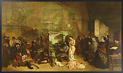 Постер Курбе Гюстав (Gustave Courbet) The Studio of the Painter, a Real Allegory, 1855 4