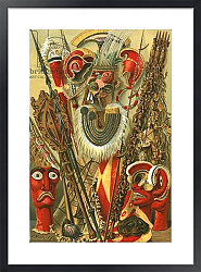 Постер Школа: Северная Америка (19 в) Polynesian culture: Weapons and designs