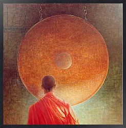 Постер Селигман Линкольн (совр) Young Monk with Gong