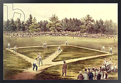 Постер Курье Н. The American National Game of Baseball - Grand Match at Elysian Fields, Hoboken, NJ, 1866