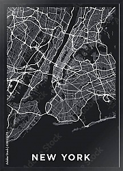 Постер Темная карта Нью-Йорка