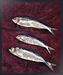 Постер Дэвидсон Питер (совр) Three Fish, 1997