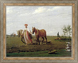 Постер Венецианов Алексей На пашне. Весна. Середина 1820-х