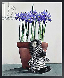 Постер Рэйленд Кристофер (совр) Winter Irises and Zebra
