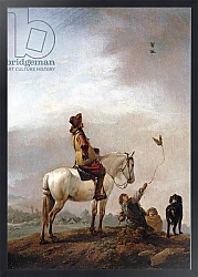 Постер Вауверман Филипс Gentleman on a Horse Watching a Falconer