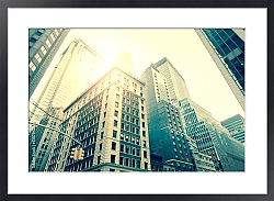 Постер США, Нью-Йорк. Wall Street Skyscrapers, Manhattan