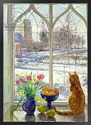 Постер Истон Тимоти (совр) Snow Shadows and Cat