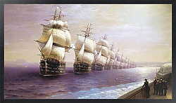 Постер Айвазовский Иван Смотр Черноморского флота в 1849 году