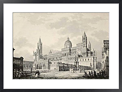 Постер Palermo Cathedral, Italy. The original engraving, created by B. Rosaspina, dated to the first half o