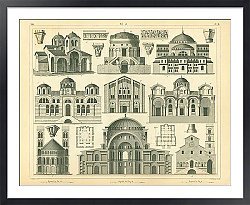 Постер Архитектура №5: византийская церквовь в Афинах (Греция), собор Святой Софии в Константинополе Павии  1
