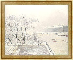 Постер Писсарро Камиль (Camille Pissarro) Лувр под снегом