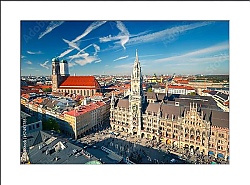 Постер Германия, Мюнхен. Вид с птичьего полета