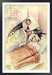 Постер Картины Nurse pointing out map position to wounded soldier