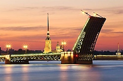 Постер Мелихов Илья Санкт-Петербург, Россия. Вид на Петропавловскую крепость и Дворцовый мост