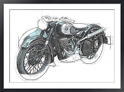 Постер Эскиз мотоцикла