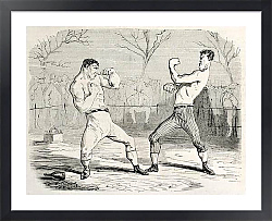 Постер Boxing match. Original, from drawing of Benassis and Darjou, published on L'Illustration, Journal Un