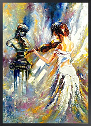 Постер Девушка играет на скрипке