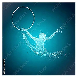 Постер Гимнастка с кольцом
