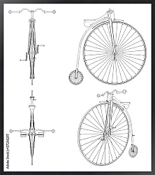 Постер Велосипед Пенни-Фартинг