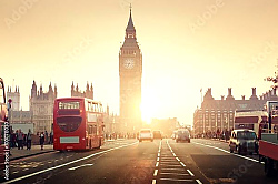 Постер Англия, Лондон. Закат над Вестминстерским дворцом