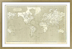 Постер Карта мира, 1807г. 1