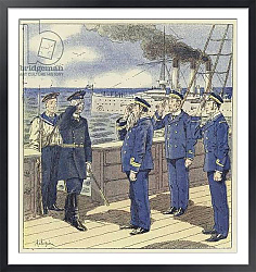 Постер Visite d'un navire de commerce par un officier russe