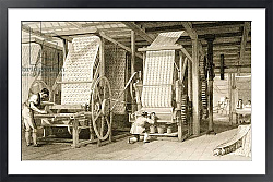 Постер Аллом Томас (грав) Calico printing in a cotton mill, engraved by James Carter c.1830