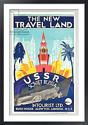 Постер A poster advertising travel to Soviet Russia with the Russian travel agency 'Intourist', c. 1930