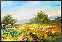 Постер Красочное поле цветов