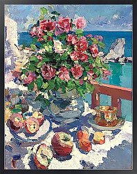 Постер Коровин Константин Розы и яблоки