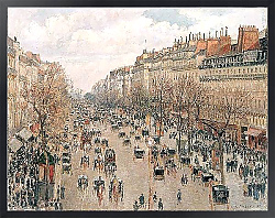 Постер Писсарро Камиль (Camille Pissarro) Бульвар Монмартр в Париже