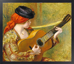 Постер Ренуар Пьер (Pierre-Auguste Renoir) Young Spanish Woman with a Guitar, 1898