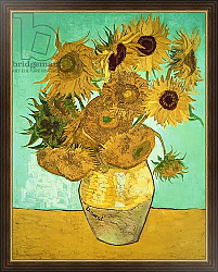 Постер Ван Гог Винсент (Vincent Van Gogh) Sunflowers, 1888 2