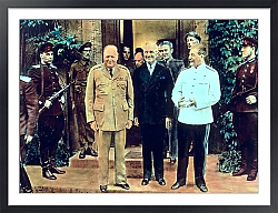 Постер Школа: Английская 20в. Winston Churchill President Truman and Joseph Stalin at the Potsdam Conference, July 1945