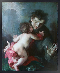 Постер Баззани Джузеппе Святой Энтони из Падуи с младенцем