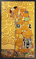 Постер Климт Густав (Gustav Klimt) Поцелуй. Фрагмент