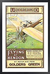 Постер 'Flying at Hendon', an advertising poster, 1914