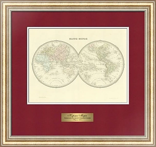 Карта мира в виде полушарий (оригинал)