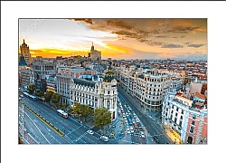 Постер Испания. Мадрид. Панорамный вид