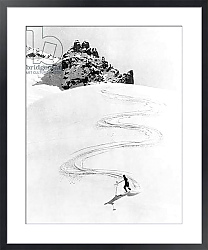 Постер Ski Trail Down A Mountain