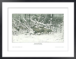 Постер Зимняя охота на лося