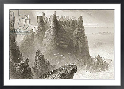 Постер Бартлет Уильям (последователи, грав) Dunluce Castle, County Antrim, Northern Ireland, from 'Scenery and Antiquities of Ireland'