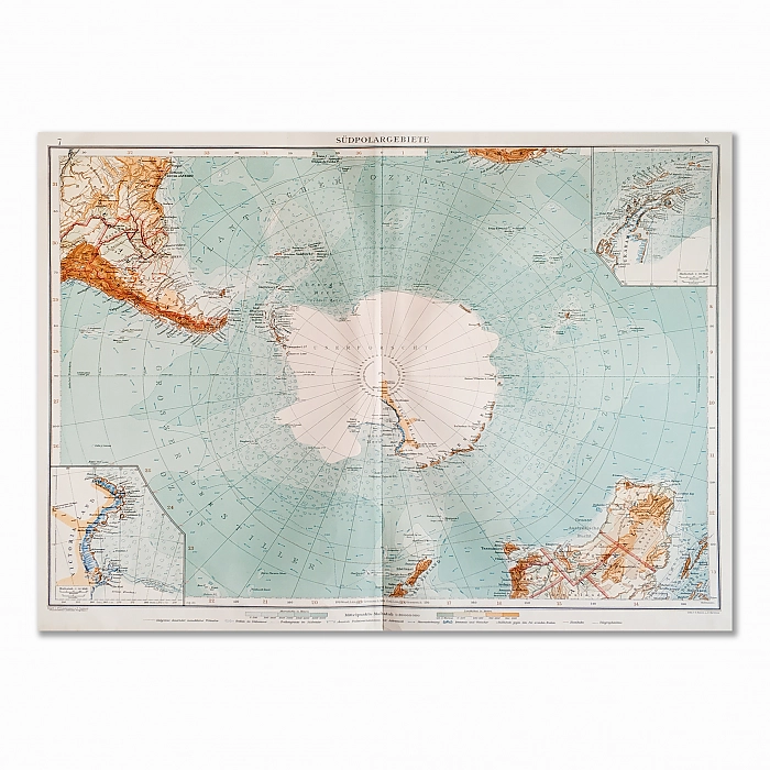 Антикварная Карта Южного полюса. Дополнительное изображение
