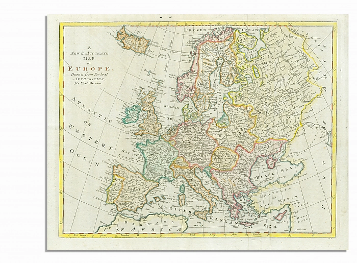 Карта Европы (оригинал), Великобритания, 1777-1779 гг. Дополнительное изображение