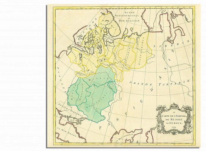 Карта Российской Империи и Европы (оригинал), 1755 г. Дополнительное изображение