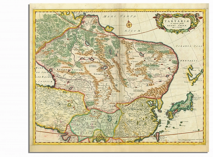Антикварная карта Тартарии, Нидерланды. Дополнительное изображение