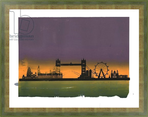 Картина в раме Sunset on London