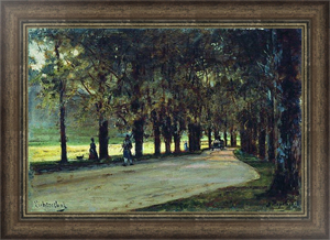 Картина Аллея в парке. Лихтенштейн. 1889