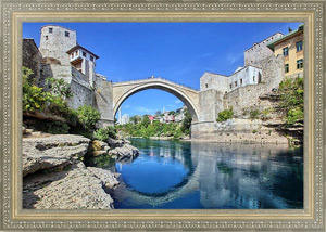 Постер Босния и Герцеговина. Старый мост. Город Мостар